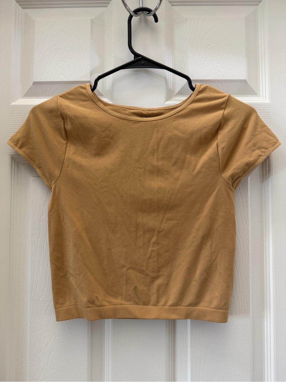 Intimately Free People Tan Seamless Short Sleeve Top M/L